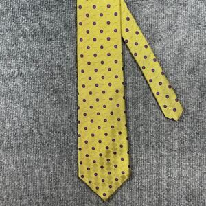 REPP Ltd. Tie 4" X 64.5" Yellow Geometric X-Long All Silk USA Made READ